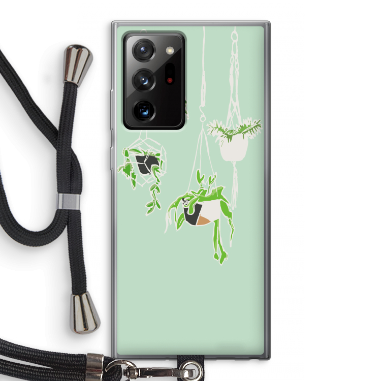 Hang In There: Samsung Galaxy Note 20 Ultra / Note 20 Ultra 5G Transparant Hoesje met koord