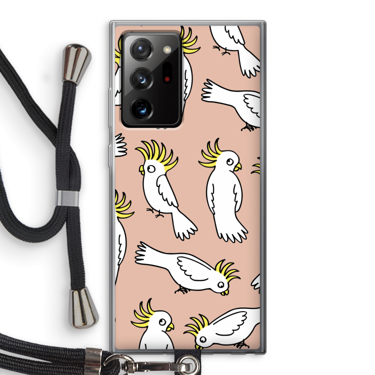 Papegaai: Samsung Galaxy Note 20 Ultra / Note 20 Ultra 5G Transparant Hoesje met koord