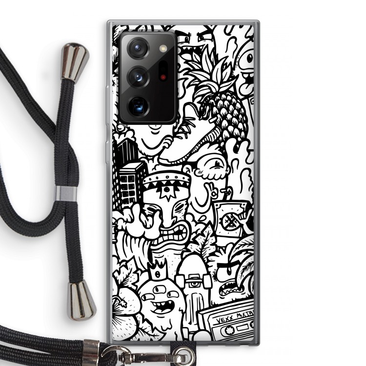 Vexx Mixtape #2: Samsung Galaxy Note 20 Ultra / Note 20 Ultra 5G Transparant Hoesje met koord