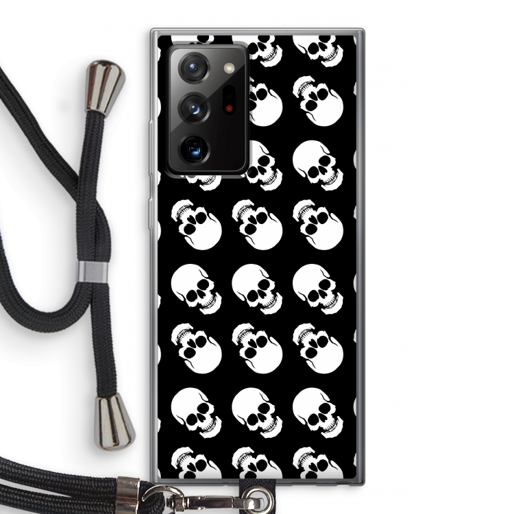 Musketon Skulls: Samsung Galaxy Note 20 Ultra / Note 20 Ultra 5G Transparant Hoesje met koord