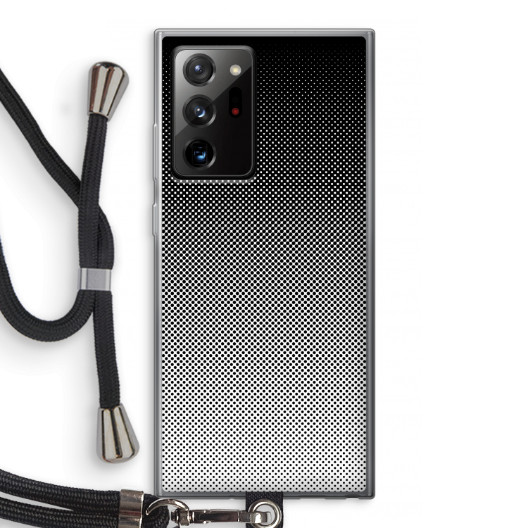 Musketon Halftone: Samsung Galaxy Note 20 Ultra / Note 20 Ultra 5G Transparant Hoesje met koord