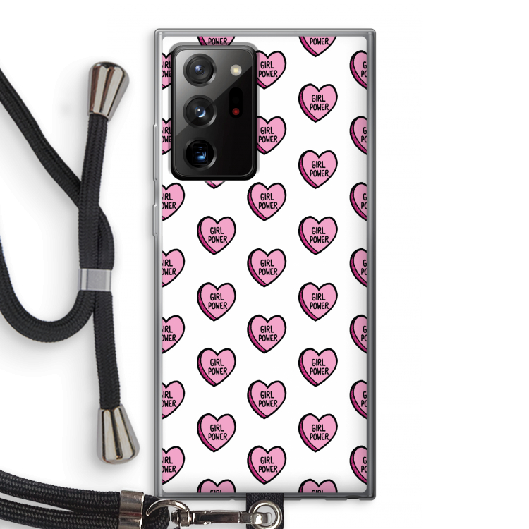 GIRL POWER: Samsung Galaxy Note 20 Ultra / Note 20 Ultra 5G Transparant Hoesje met koord