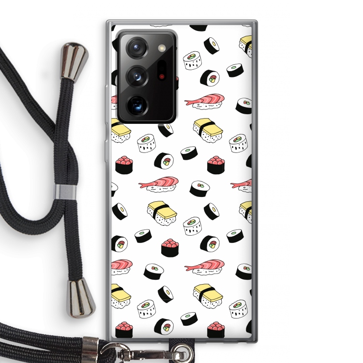 Sushi time: Samsung Galaxy Note 20 Ultra / Note 20 Ultra 5G Transparant Hoesje met koord