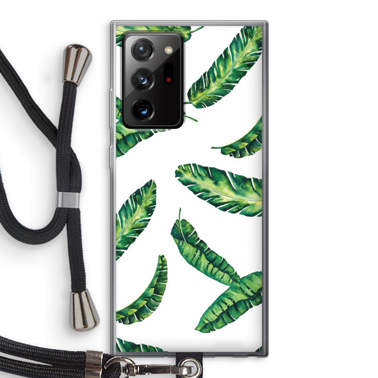 Lange bladeren: Samsung Galaxy Note 20 Ultra / Note 20 Ultra 5G Transparant Hoesje met koord