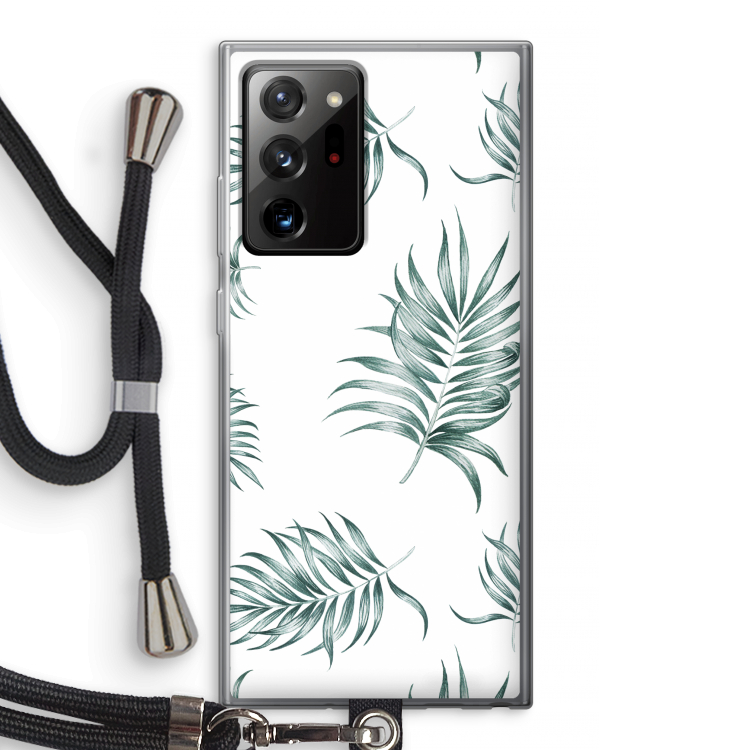 Simple leaves: Samsung Galaxy Note 20 Ultra / Note 20 Ultra 5G Transparant Hoesje met koord