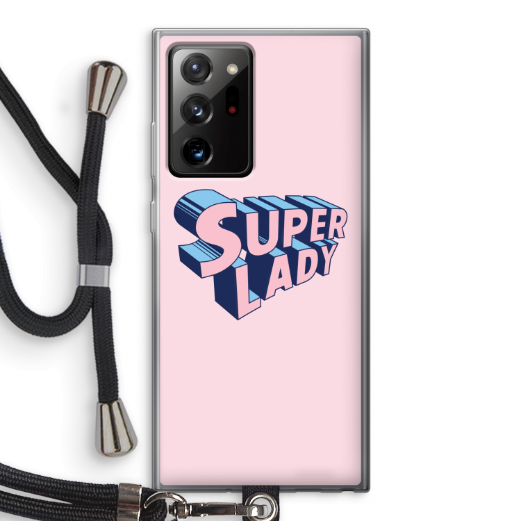 Superlady: Samsung Galaxy Note 20 Ultra / Note 20 Ultra 5G Transparant Hoesje met koord