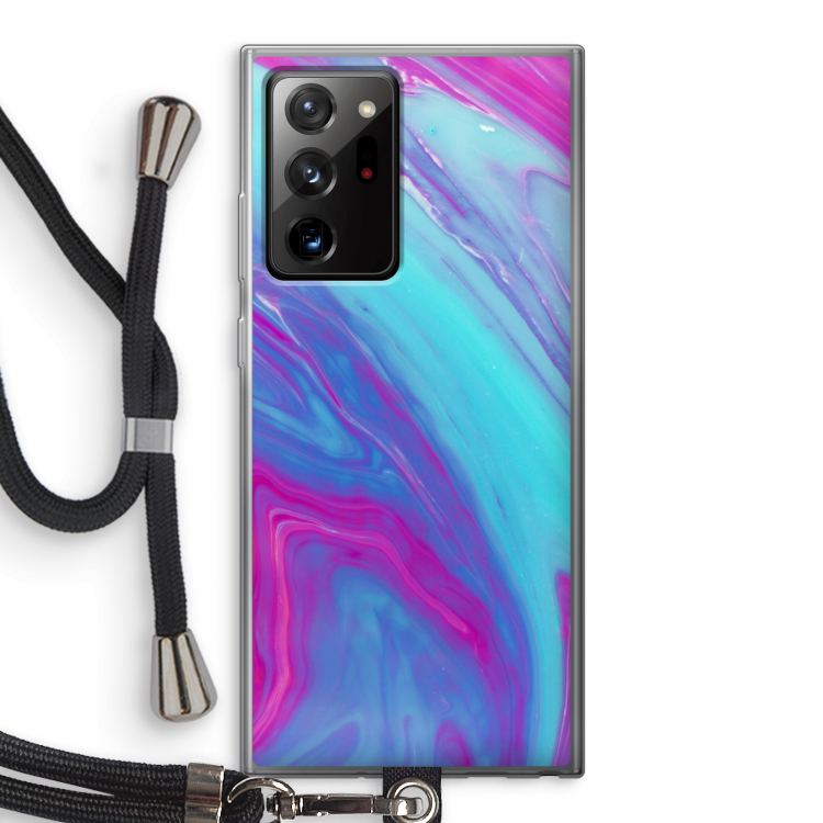 Zweverige regenboog: Samsung Galaxy Note 20 Ultra / Note 20 Ultra 5G Transparant Hoesje met koord