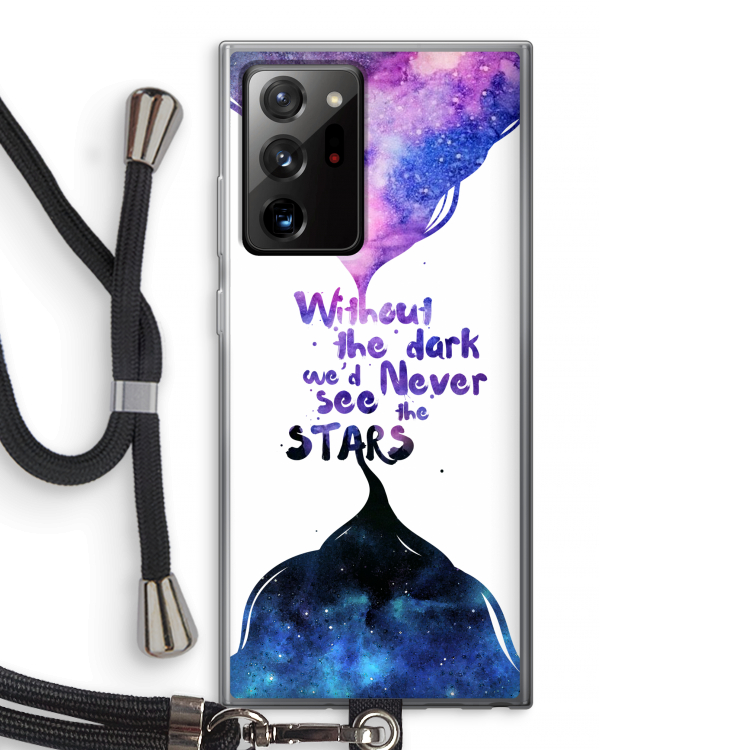 Stars quote: Samsung Galaxy Note 20 Ultra / Note 20 Ultra 5G Transparant Hoesje met koord