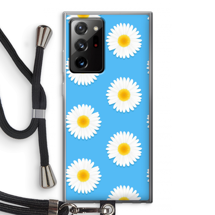 Margrietjes: Samsung Galaxy Note 20 Ultra / Note 20 Ultra 5G Transparant Hoesje met koord
