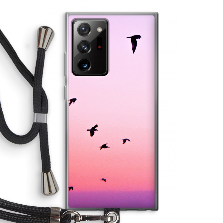 Fly away: Samsung Galaxy Note 20 Ultra / Note 20 Ultra 5G Transparant Hoesje met koord