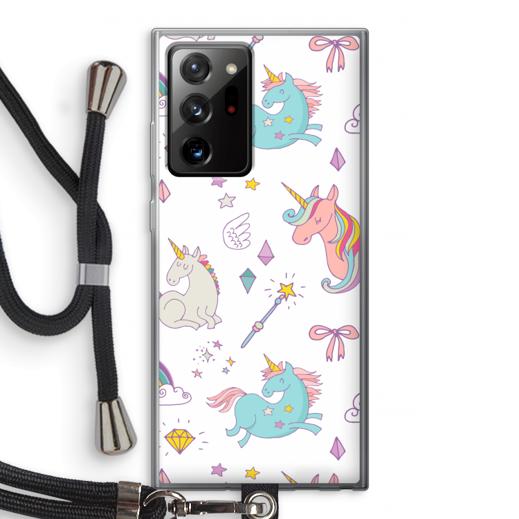 Fantasiewereld: Samsung Galaxy Note 20 Ultra / Note 20 Ultra 5G Transparant Hoesje met koord