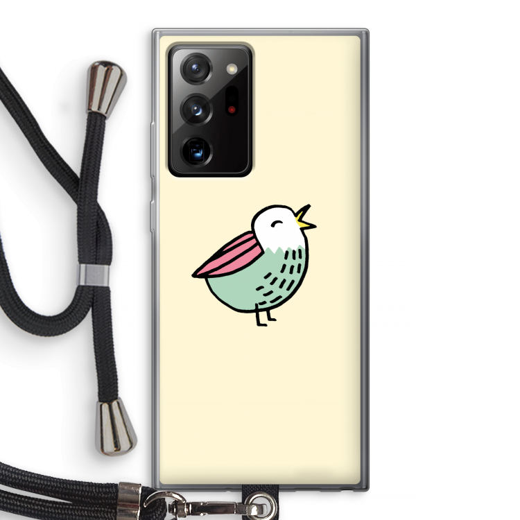 Birdy: Samsung Galaxy Note 20 Ultra / Note 20 Ultra 5G Transparant Hoesje met koord