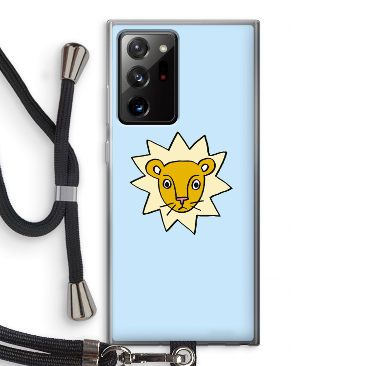 Kleine leeuw: Samsung Galaxy Note 20 Ultra / Note 20 Ultra 5G Transparant Hoesje met koord