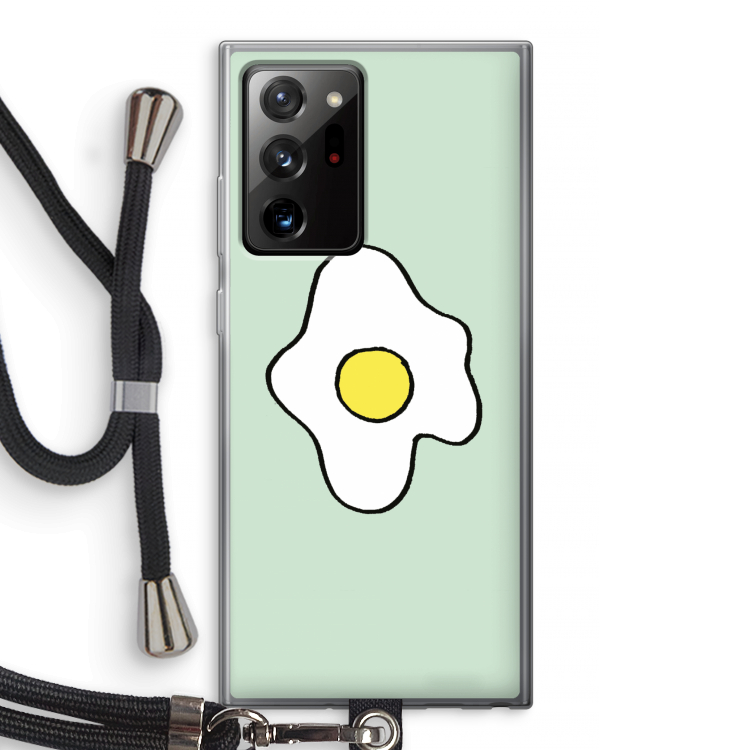 Spiegelei: Samsung Galaxy Note 20 Ultra / Note 20 Ultra 5G Transparant Hoesje met koord