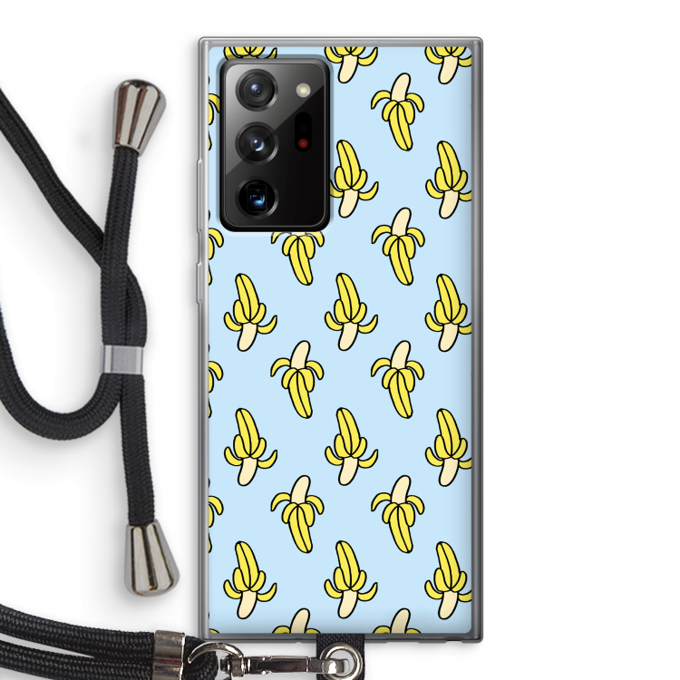 Bananas: Samsung Galaxy Note 20 Ultra / Note 20 Ultra 5G Transparant Hoesje met koord