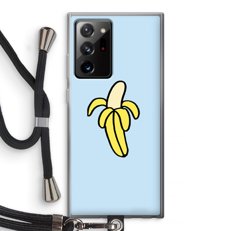 Banana: Samsung Galaxy Note 20 Ultra / Note 20 Ultra 5G Transparant Hoesje met koord