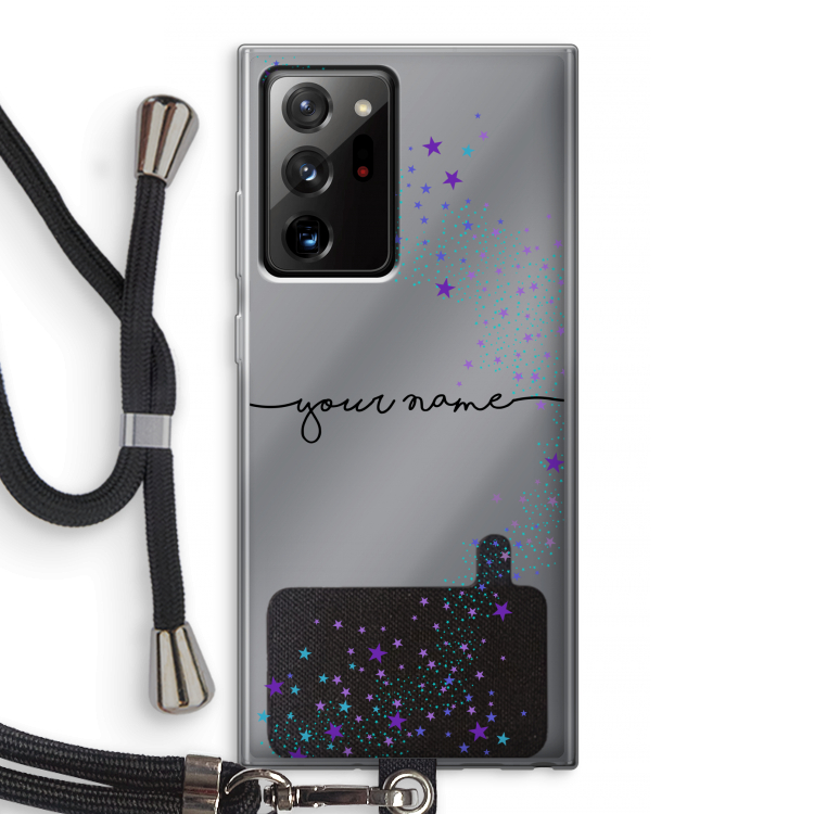 Sterren: Samsung Galaxy Note 20 Ultra / Note 20 Ultra 5G Transparant Hoesje met koord