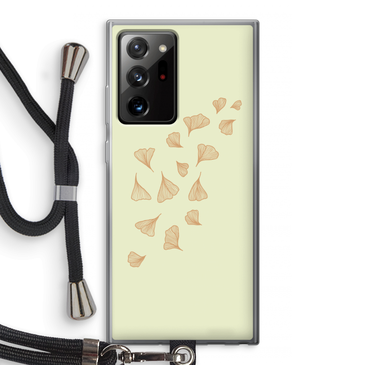 Falling Leaves: Samsung Galaxy Note 20 Ultra / Note 20 Ultra 5G Transparant Hoesje met koord