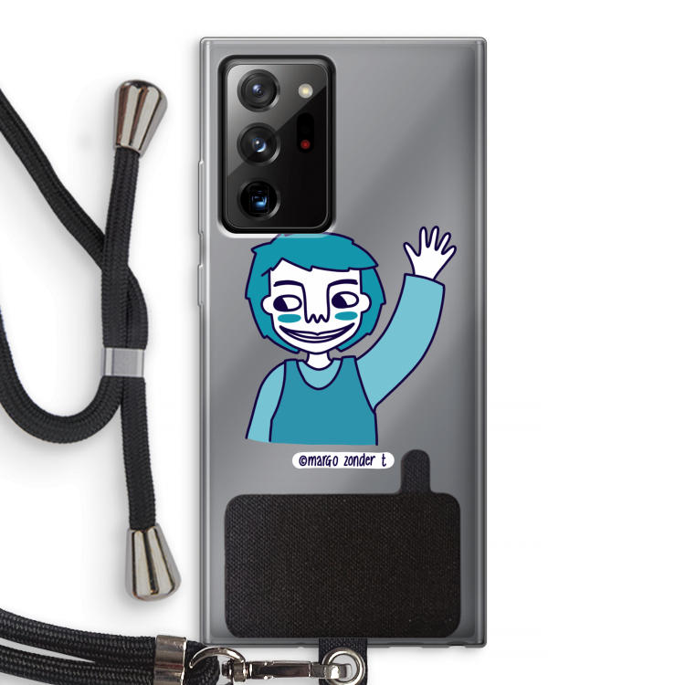 Zwaai: Samsung Galaxy Note 20 Ultra / Note 20 Ultra 5G Transparant Hoesje met koord