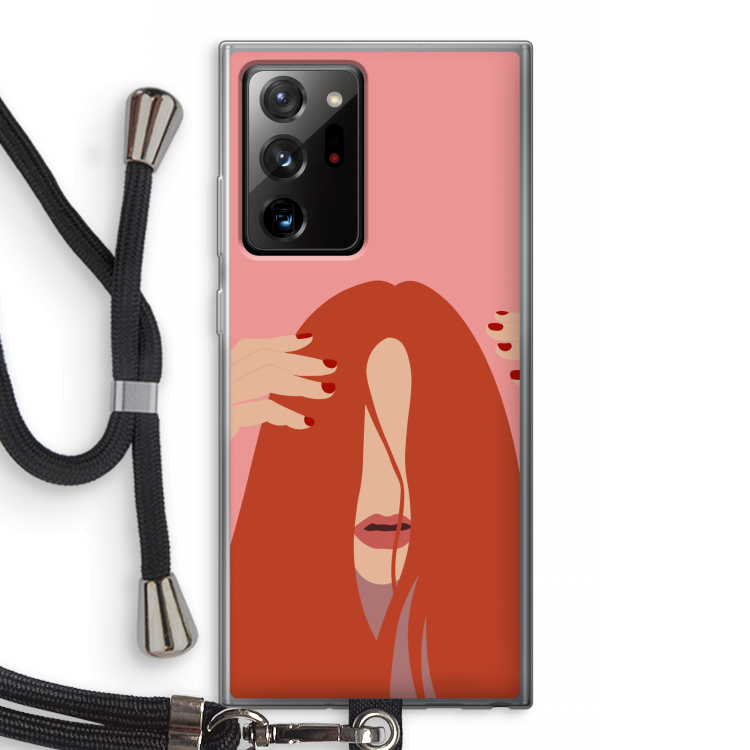 Woke up like this: Samsung Galaxy Note 20 Ultra / Note 20 Ultra 5G Transparant Hoesje met koord