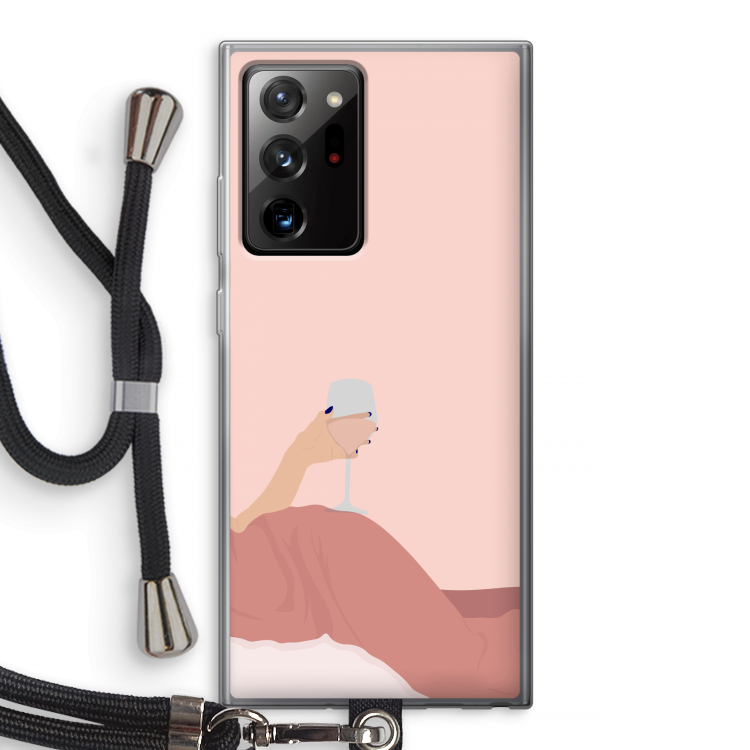 Wine: Samsung Galaxy Note 20 Ultra / Note 20 Ultra 5G Transparant Hoesje met koord