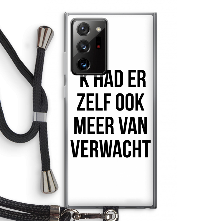 Meer verwacht: Samsung Galaxy Note 20 Ultra / Note 20 Ultra 5G Transparant Hoesje met koord