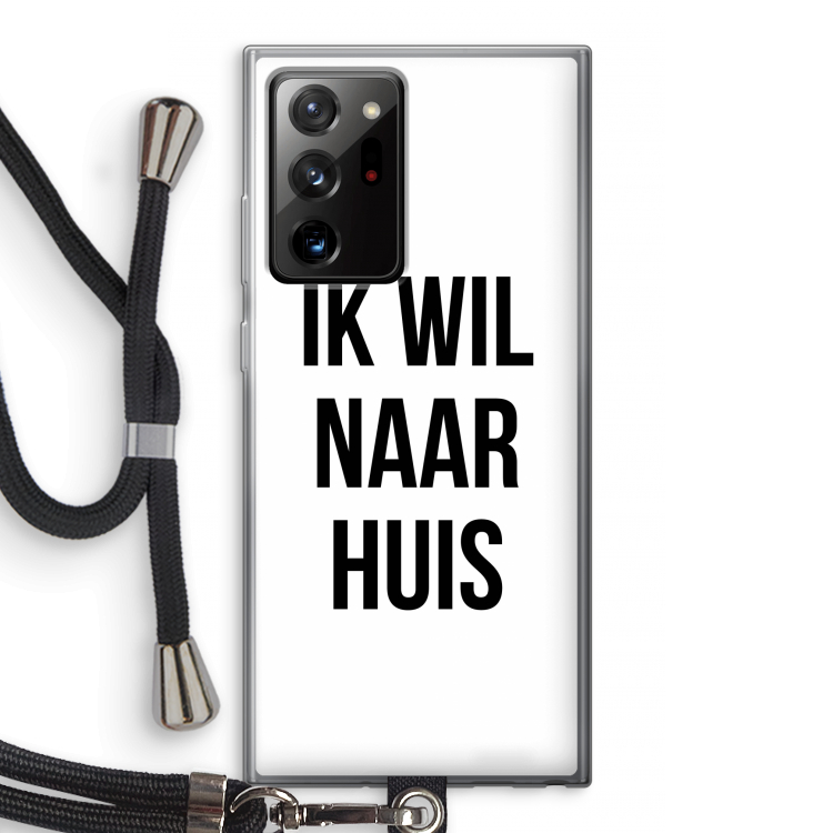 Ik wil naar huis: Samsung Galaxy Note 20 Ultra / Note 20 Ultra 5G Transparant Hoesje met koord