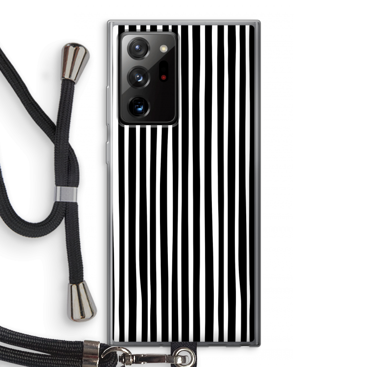 Stripes: Samsung Galaxy Note 20 Ultra / Note 20 Ultra 5G Transparant Hoesje met koord
