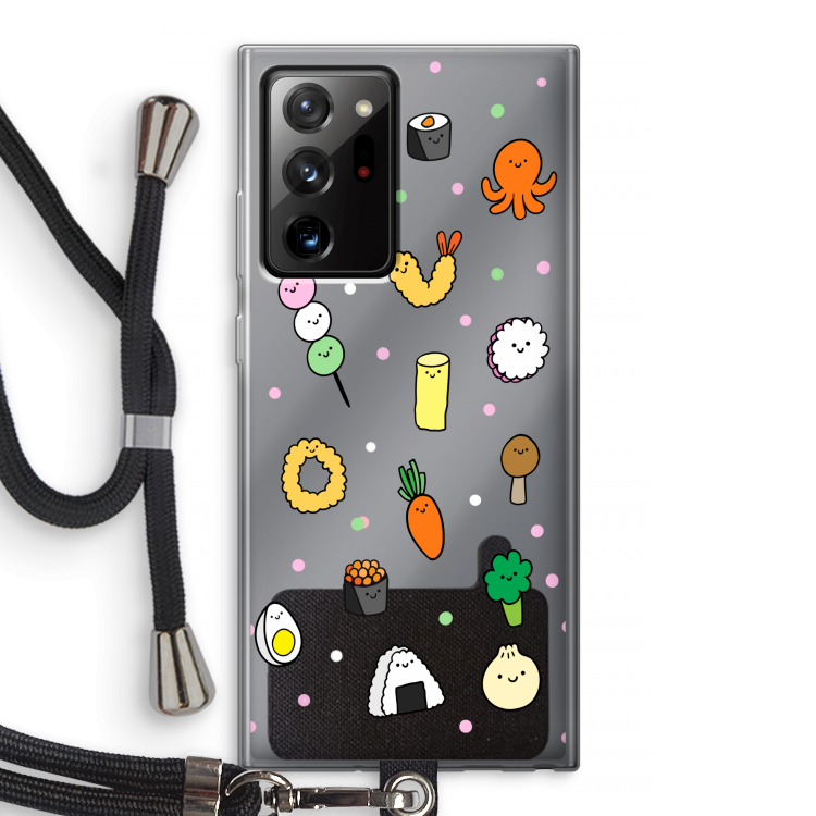 Happy bento friends: Samsung Galaxy Note 20 Ultra / Note 20 Ultra 5G Transparant Hoesje met koord