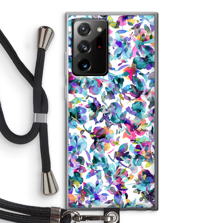 Hibiscus Flowers: Samsung Galaxy Note 20 Ultra / Note 20 Ultra 5G Transparant Hoesje met koord