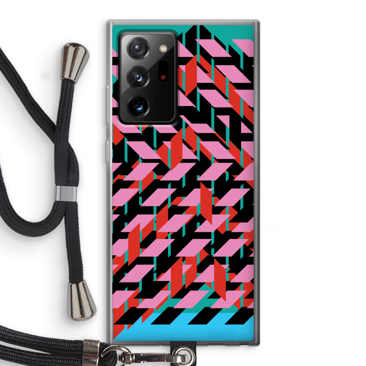 Skew Blush 2: Samsung Galaxy Note 20 Ultra / Note 20 Ultra 5G Transparant Hoesje met koord
