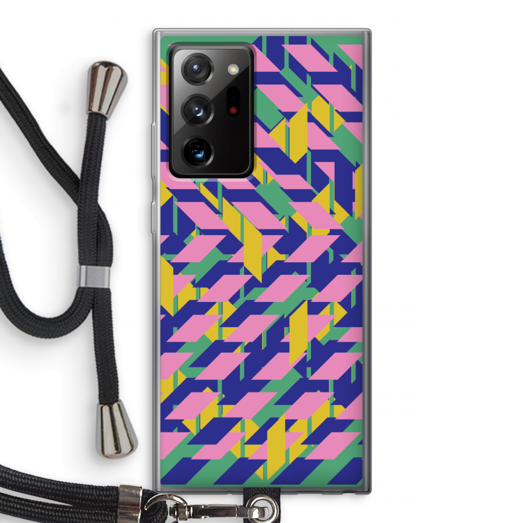 Skew Blush 1: Samsung Galaxy Note 20 Ultra / Note 20 Ultra 5G Transparant Hoesje met koord