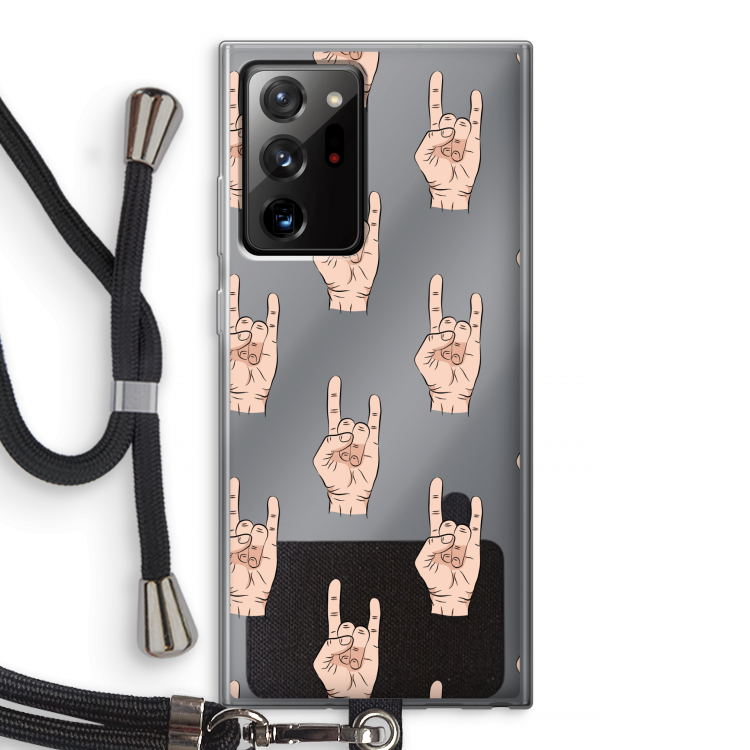 Rock: Samsung Galaxy Note 20 Ultra / Note 20 Ultra 5G Transparant Hoesje met koord