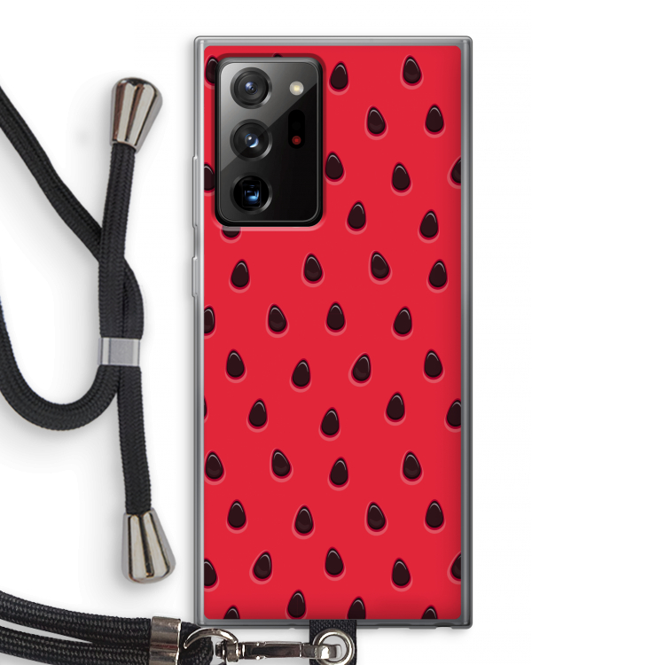 Watermelon: Samsung Galaxy Note 20 Ultra / Note 20 Ultra 5G Transparant Hoesje met koord