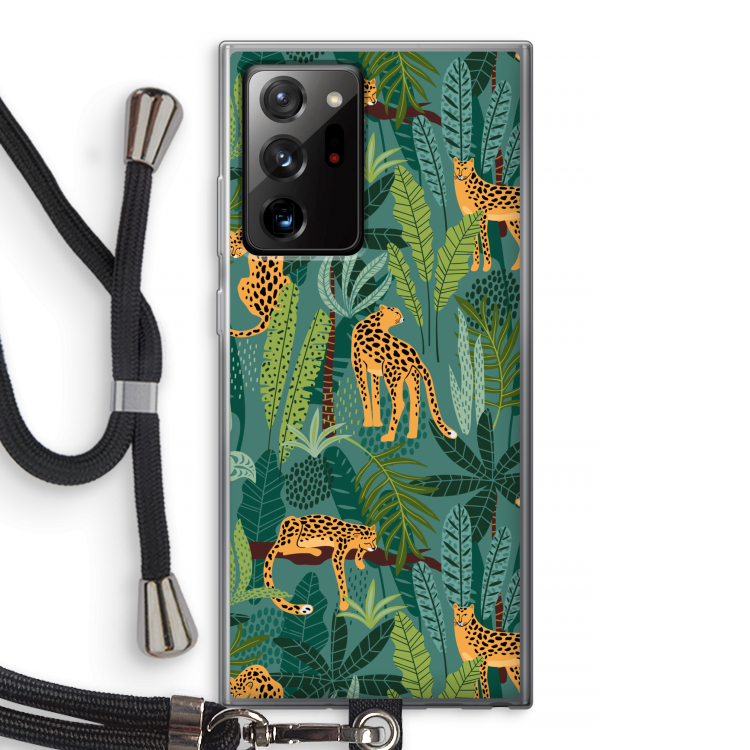 Luipaard 2: Samsung Galaxy Note 20 Ultra / Note 20 Ultra 5G Transparant Hoesje met koord