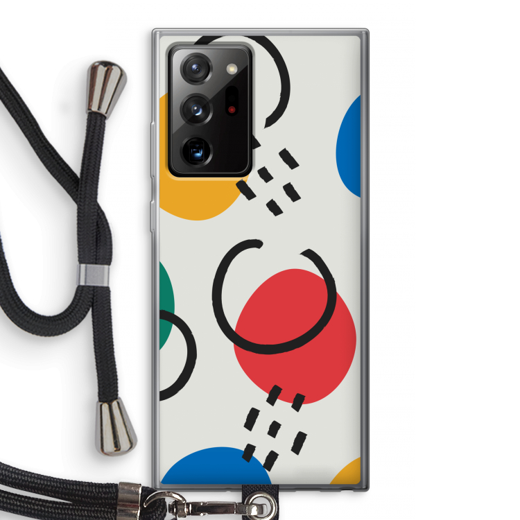 Illustratieve pop 3: Samsung Galaxy Note 20 Ultra / Note 20 Ultra 5G Transparant Hoesje met koord