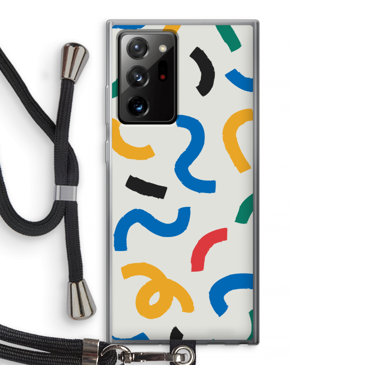 Illustratieve pop 2: Samsung Galaxy Note 20 Ultra / Note 20 Ultra 5G Transparant Hoesje met koord