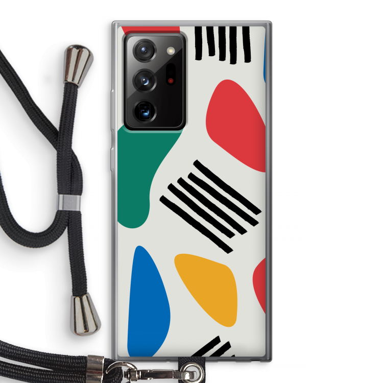 Illustratieve pop 1: Samsung Galaxy Note 20 Ultra / Note 20 Ultra 5G Transparant Hoesje met koord