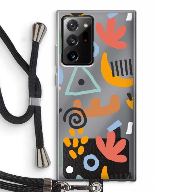 Abstract: Samsung Galaxy Note 20 Ultra / Note 20 Ultra 5G Transparant Hoesje met koord