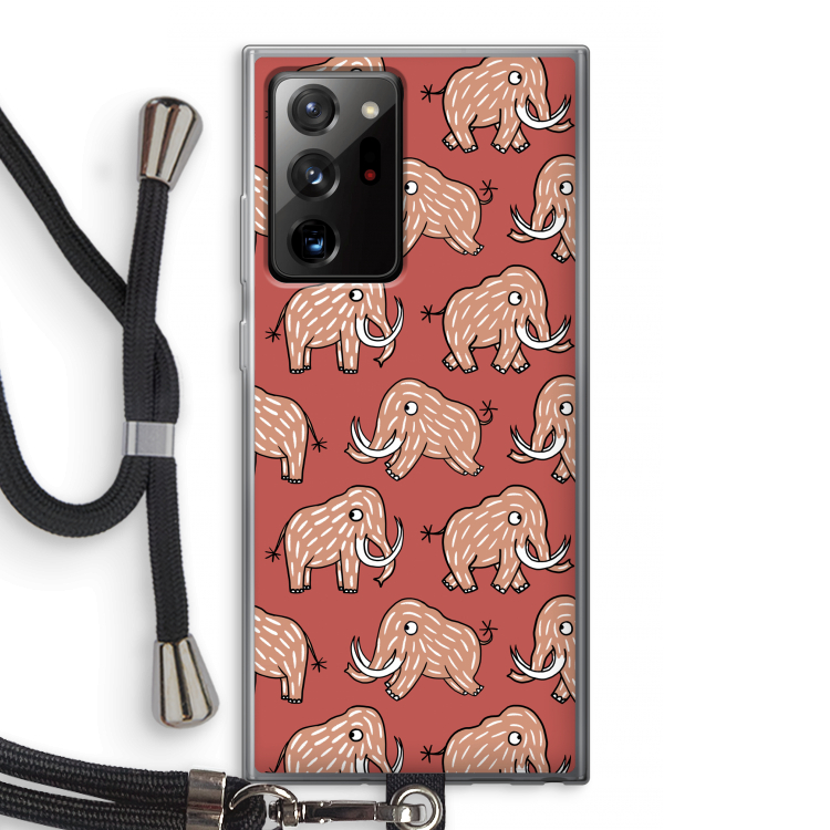 Mammoet: Samsung Galaxy Note 20 Ultra / Note 20 Ultra 5G Transparant Hoesje met koord