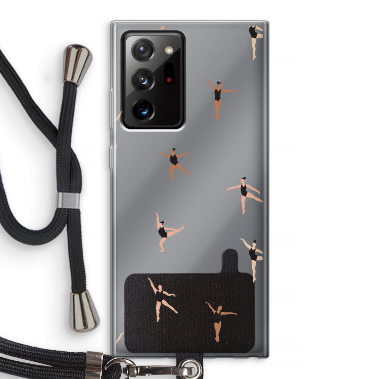 Dancing #1: Samsung Galaxy Note 20 Ultra / Note 20 Ultra 5G Transparant Hoesje met koord