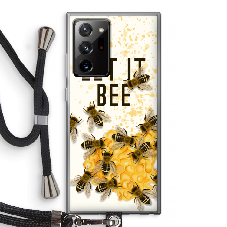 Let it bee: Samsung Galaxy Note 20 Ultra / Note 20 Ultra 5G Transparant Hoesje met koord