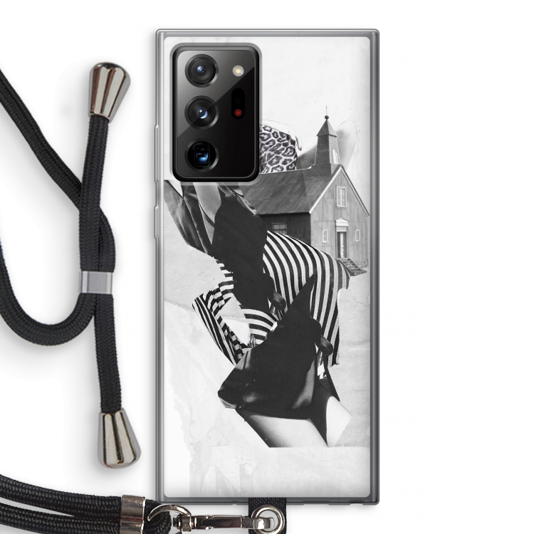House: Samsung Galaxy Note 20 Ultra / Note 20 Ultra 5G Transparant Hoesje met koord