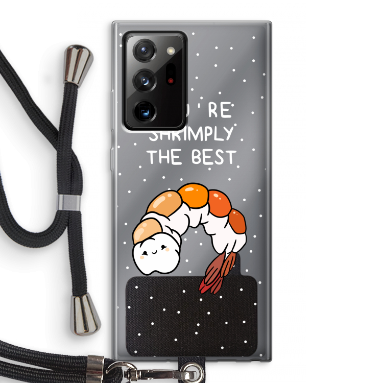 You're Shrimply The Best: Samsung Galaxy Note 20 Ultra / Note 20 Ultra 5G Transparant Hoesje met koord