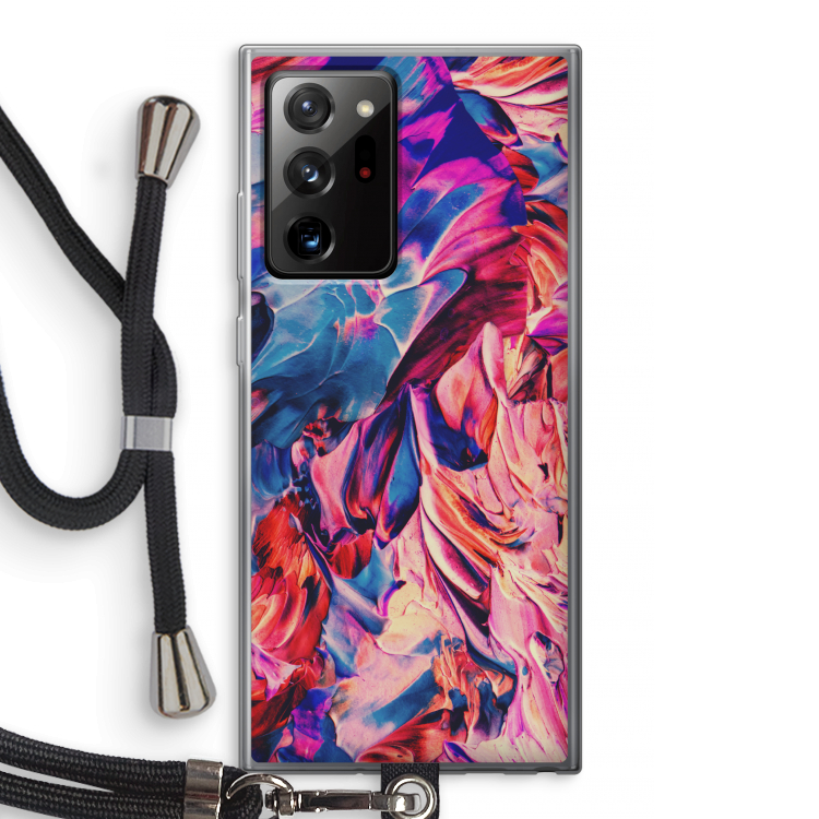 Pink Orchard: Samsung Galaxy Note 20 Ultra / Note 20 Ultra 5G Transparant Hoesje met koord