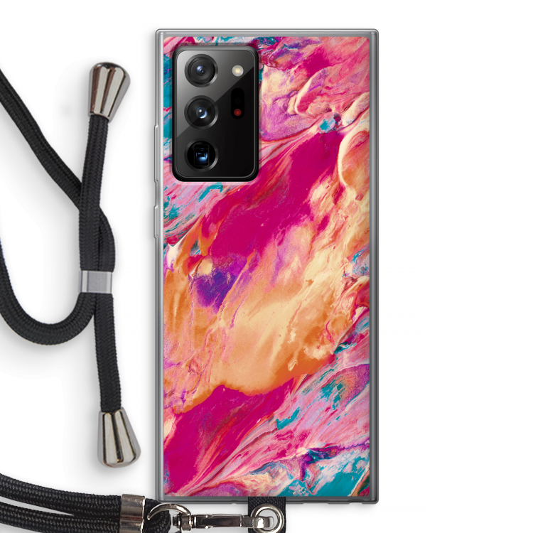 Pastel Echoes: Samsung Galaxy Note 20 Ultra / Note 20 Ultra 5G Transparant Hoesje met koord