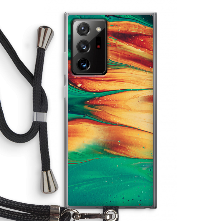 Green Inferno: Samsung Galaxy Note 20 Ultra / Note 20 Ultra 5G Transparant Hoesje met koord