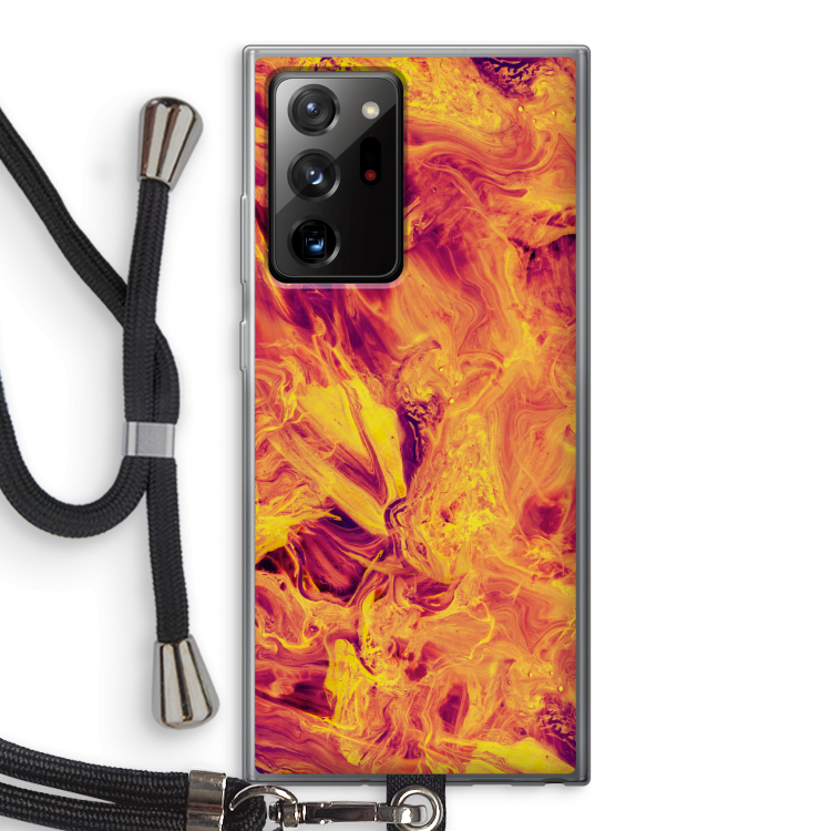 Eternal Fire: Samsung Galaxy Note 20 Ultra / Note 20 Ultra 5G Transparant Hoesje met koord