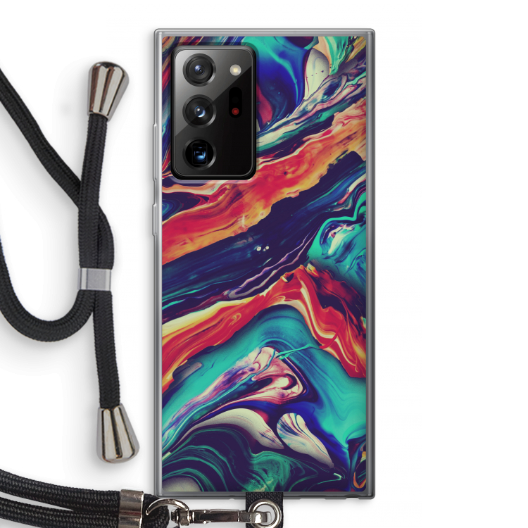 Chameleon Sun: Samsung Galaxy Note 20 Ultra / Note 20 Ultra 5G Transparant Hoesje met koord