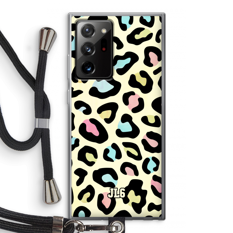 Leopard pattern: Samsung Galaxy Note 20 Ultra / Note 20 Ultra 5G Transparant Hoesje met koord